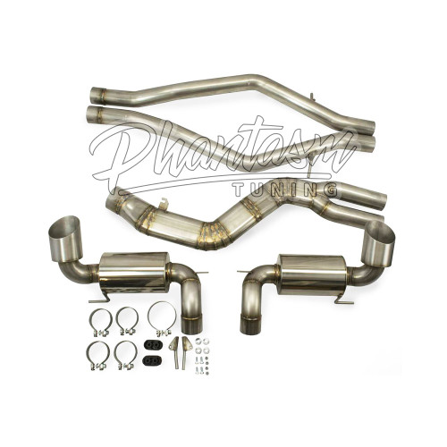 ETS / PRO-SERIES CAT-BACK EXHAUST SYSTEM / 4.00 INCH SLIP-FIT INLET / NO MUFFLERS / NO RESONATOR (900-20-EXH-009) *** TOYOTA GR SUPRA (2020-2022) 3.0L TURBO