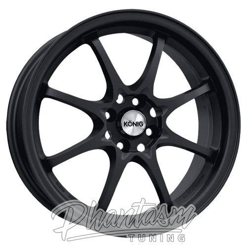 KONIG WHEELS - HELIUM - MATTE BLACK COLOR (15 X 6.5) +40 ET (4 X 100 MM) 73.1 CB / HE65D04405