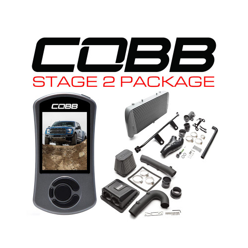 COBB / STAGE 2 TUNING / POWER PACKAGE WITH TCM FLASHING / SILVER INTERCOOLER (FOR0050020SL-TCM) *** FORD F150 RAPTOR (2017-2020) 3.5L ECOBOOST