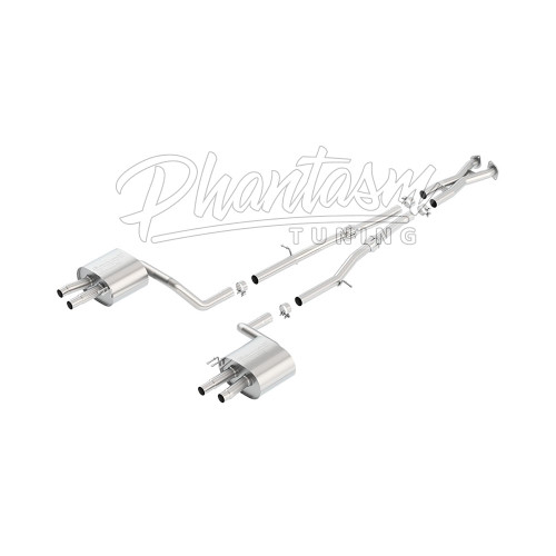 BORLA / S-TYPE / DUAL CAT-BACK EXHAUST SYSTEM / QUAD FACTORY TIPS (140736) *** KIA STINGER GT (2018-2023) 3.3L TWIN TURBO