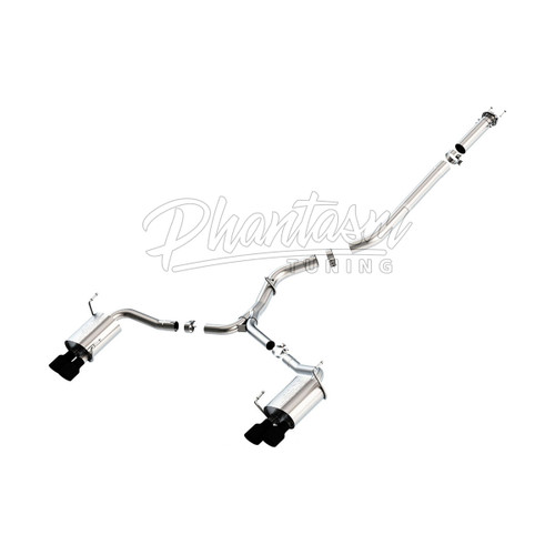 BORLA / S-TYPE / DUAL CAT-BACK EXHAUST SYSTEM / BLACK TIPS (140907CB) *** SUBARU WRX (2022-2026) 2.4L TURBO