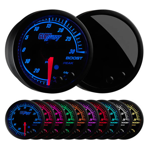 GLOWSHIFT / ELITE 10 COLOR / BOOST 30 PSI / VACUUM GAUGE (GS-ET01)
