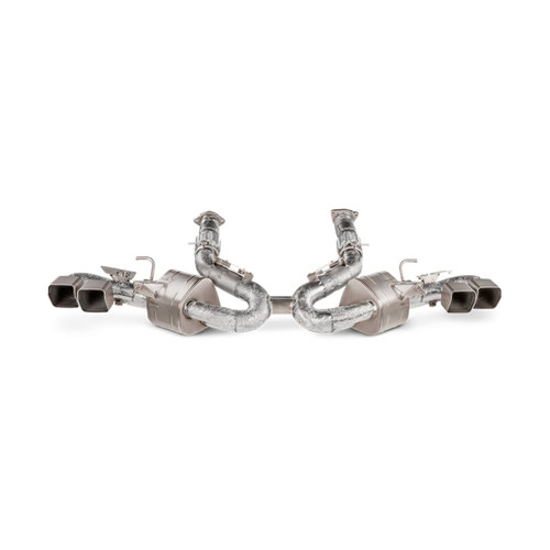 AKRAPOVIC / TITANIUM CAT-BACK EXHAUST SYSTEM / WITH NPP VALVES (S-CO/TI/3) *** CHEVROLET CORVETTE C8 (2020-2024) 6.2L ENGINE