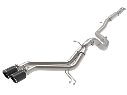 AFE / TAKEDA CAT-BACK EXHAUST SYSTEM / CARBON FIBER TIPS (49-37018-C) *** HYUNDAI VELOSTER (2012-2017) 1.6L TURBO