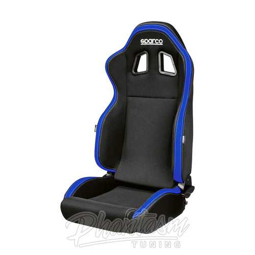 SPARCO / R100 RACING SEAT / BLACK CLOTH / BLUE STRIPE (009014NRAZ)