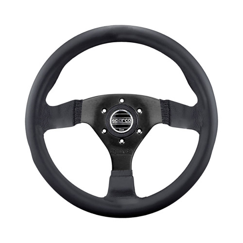 SPARCO STRADA / 350 MM STEERING WHEEL / BLACK LEATHER (015TSDLN)