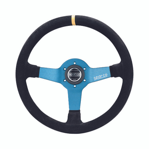 SPARCO / L550 STREET / 350 MM STEERING WHEEL / BLACK SUEDE / BLUE SPOKE (015TMZS1)