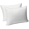 Amazon Basics Down Alternative Pillows, Soft Density For Stomach and Back Sleepers, Standard, Pack of 2, White, 26 in L x 20 in W