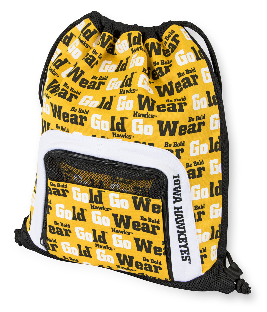 Iowa Hawkeyes Backpack, Black & Gold Pattern