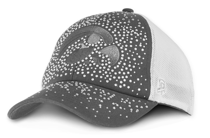 Iowa Hawkeyes Rhinestones Mesh Trucker Cap - Lilly