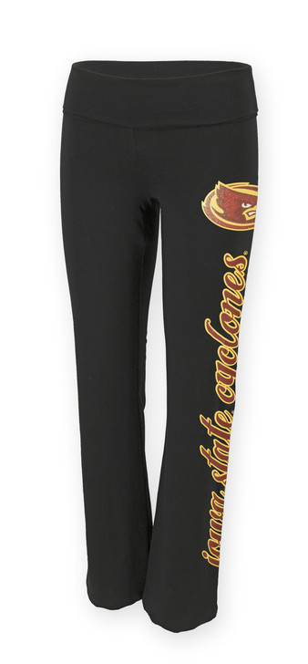 Iowa State Cyclones Black Yoga Pants - Ashley