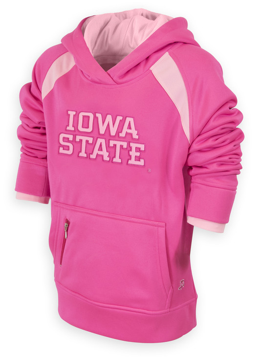 Iowa State Pink Fleece Youth Hoodie - Jess