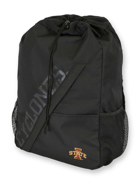 Iowa State Cyclones Black Drawstring Backpack - Colby