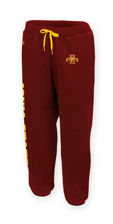 Iowa State Men's Cardinal and Gold Sweatpants - Deklan