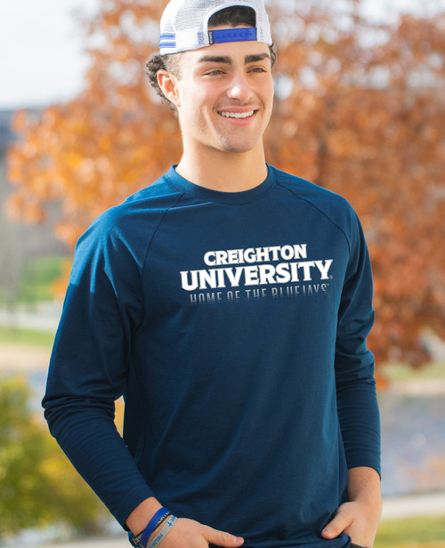 Men's Blue Creighton Bluejays Long Sleeve Hoodie T-Shirt