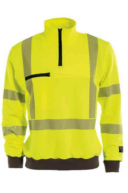 Collegegenser zip Tranemo 4871 HiVis kl.3 gul str S Collegegenser zip Tranemo 4871 HiVis kl.3 gul str S