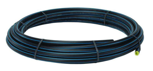 32 mm PE 80 trykkrør SDR 11 Blå stripe Kveil L=100 mtr 32 mm PE 80 trykkrør SDR 11 Blå stripe Kveil L=100 mtr