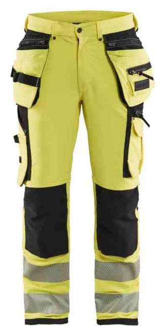 Hivis 4way stretch bukse stretch highvis Gul/Svart C52 Hivis 4way stretch bukse stretch highvis Gul/Svart C52