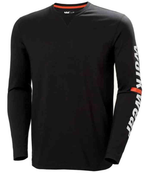 T-skjorte lang erm HH Graphic svart str M