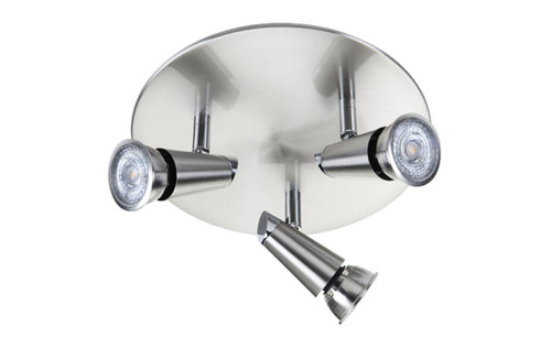 Con Rondell 3x6W LED 230V børstet stål GU10 kl 1 Con Rondell 3x6W LED 230V børstet stål GU10 kl 1