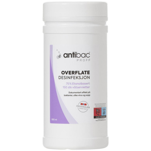 Våtserviett 75% 70pk Antibac Overflatedesinfeksjon Våtserviett 75% 70pk Antibac Overflatedesinfeksjon