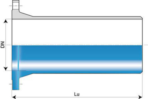 DN 125 flensespiss L=370mm Blå epoxy PN10 DN 125 flensespiss L=370mm Blå epoxy PN10