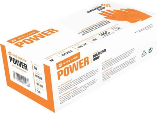 Engangshanske nitril Workhand Dry Power str 8 Engangshanske nitril Workhand Dry Power str 8