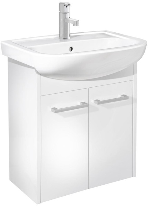 GB Nordic3 Servant med skap 60 cm hvit høyglans GB Nordic3 Servant med skap 60 cm hvit høyglans