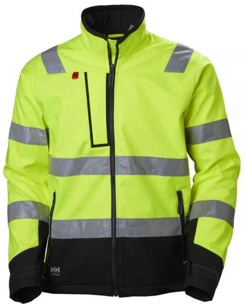Softshelljakke HH Alna HiVis kl.3 gul/koksgrå str XL Softshelljakke HH Alna HiVis kl.3 gul/koksgrå str XL