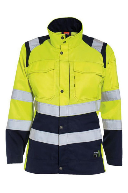 Jakke dame Tranemo 433944 HiVIs kl.3 gul/marine str 2XL Jakke dame Tranemo 433944 HiVIs kl.3 gul/marine str 2XL