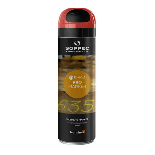 Merkespray Promarker Soppec Rød 500ml UN1950 Merkespray Promarker Soppec Rød 500ml UN1950