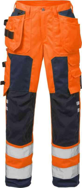 Hv.bukse W HV 2125 PLU or. C44 Poly/Bom. HV kl.2 Hv.bukse W HV 2125 PLU or. C44 Poly/Bom. HV kl.2