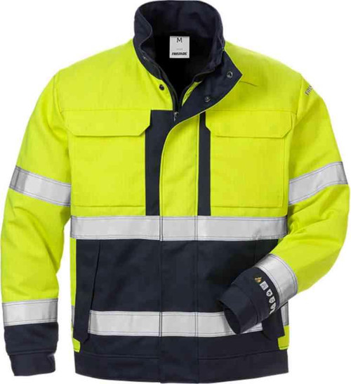 Vinterjakke Fristads Multinorm kl. 3 gul/marine str L Vinterjakke Fristads Multinorm kl. 3 gul/marine str L