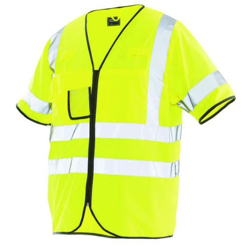 Refleksvest 7598 L/XL Gul HV kl.3 med lommer Refleksvest 7598 L/XL Gul HV kl.3 med lommer