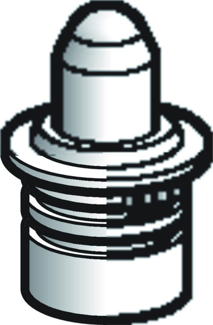 Hode metallstempel m/ball 