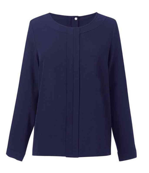 Skjorte dame B.Tav. Roma Crepe Marine str 46 Skjorte dame B.Tav. Roma Crepe Marine str 46