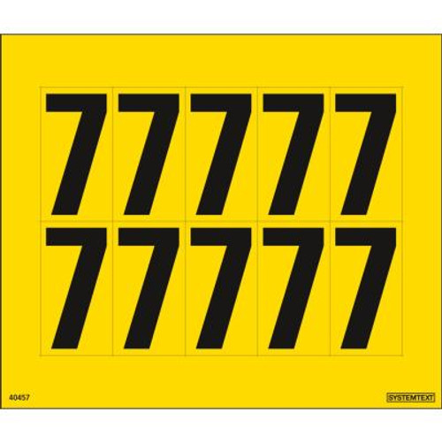 Dekal Systemtext Tallmerking nummer "7" 10 stk/ark