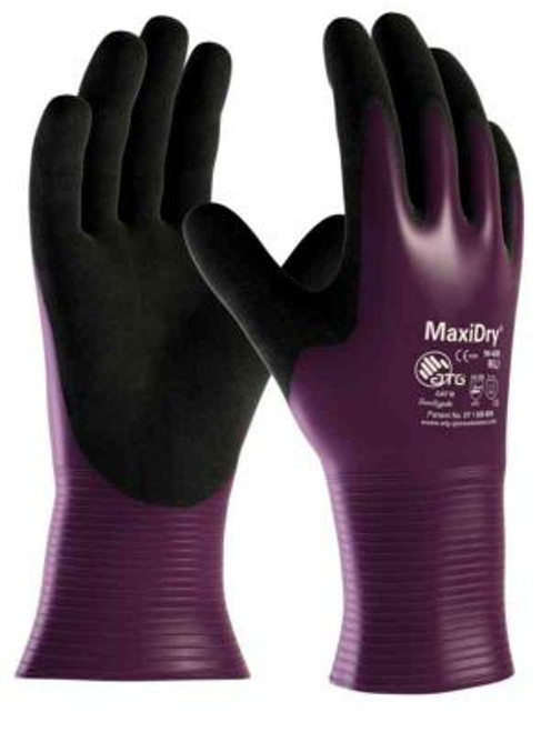 Monteringshanske nitril ATG® MaxiDry® heldyppet