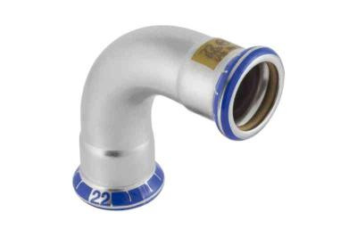 Bend 90° m/2 muffer syrefast gass, Mapress