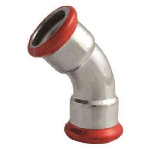 Bend 45° m/2 muffer, galvanisert, A-press