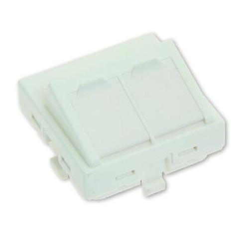 Senterplate 2xRJ45 Mosaik Eurolan Senterplate 2xRJ45 Mosaik Eurolan