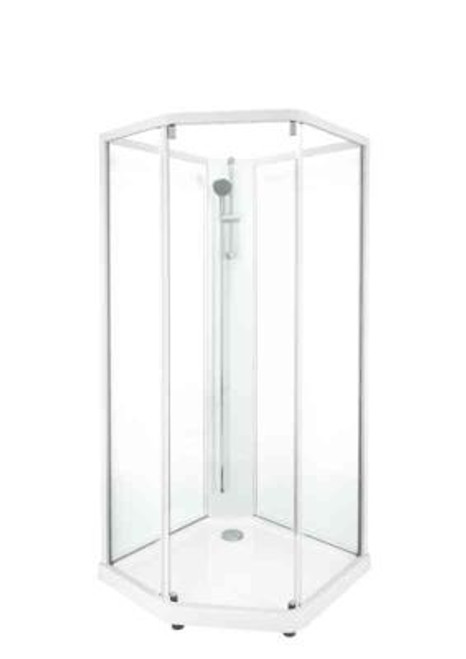 Dusjkabinett Showerama 10-5, fremparti pentagonal, Porsgrund