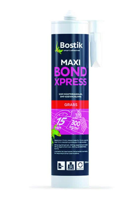 Monteringslim Maxi Bond Xpress Bostik 0.29L hvit Monteringslim Maxi Bond Xpress Bostik 0.29L hvit