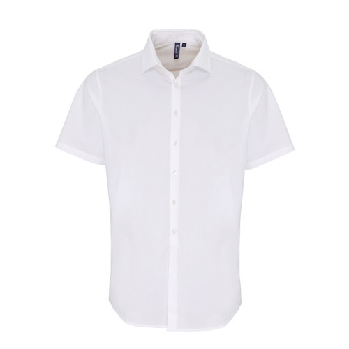 Men´s Stretch Fit Poplin Short Sleeve Cotton Shirt