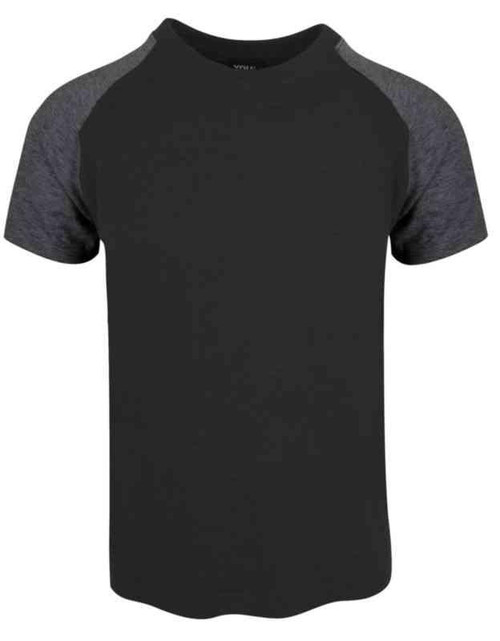 T-skjorte You Classic Raglan Svart/koks str S T-skjorte You Classic Raglan Svart/koks str S