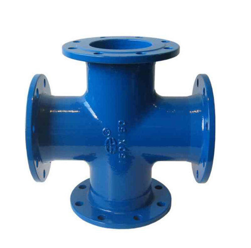DN 125 x 125 flensekryss Blå epoxy PN10/16 DN 125 x 125 flensekryss Blå epoxy PN10/16