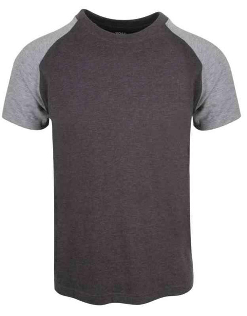 T-skjorte You Classic Raglan Koks/grå str S T-skjorte You Classic Raglan Koks/grå str S