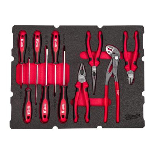 Modul Skrutrekker/tangsett Milwaukee Skum, 10 deler