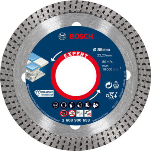 Diamantkappeskive Bosch Bosch Hard Ceramic Ø85mm Diamantkappeskive Bosch Bosch Hard Ceramic Ø85mm
