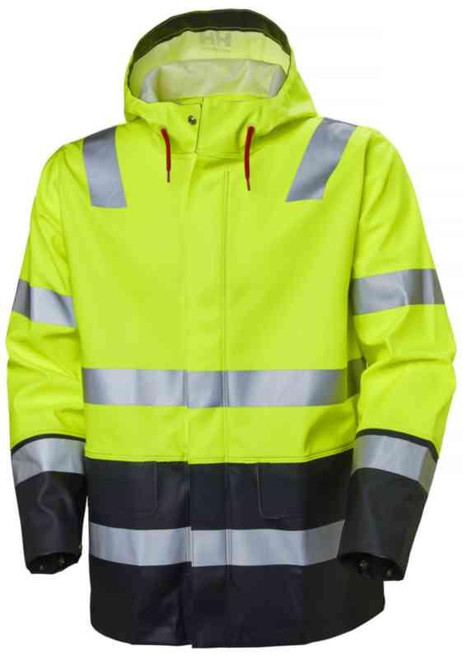 Regnjakke HH Alna HiVis kl.3 gul/koksgrå str XL Regnjakke HH Alna HiVis kl.3 gul/koksgrå str XL